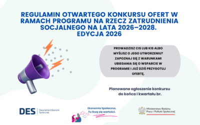 Konkurs ofert w&nbsp;ramach Programu na&nbsp;rzecz zatrudnienia socjalnego na&nbsp;lata 2026–2028